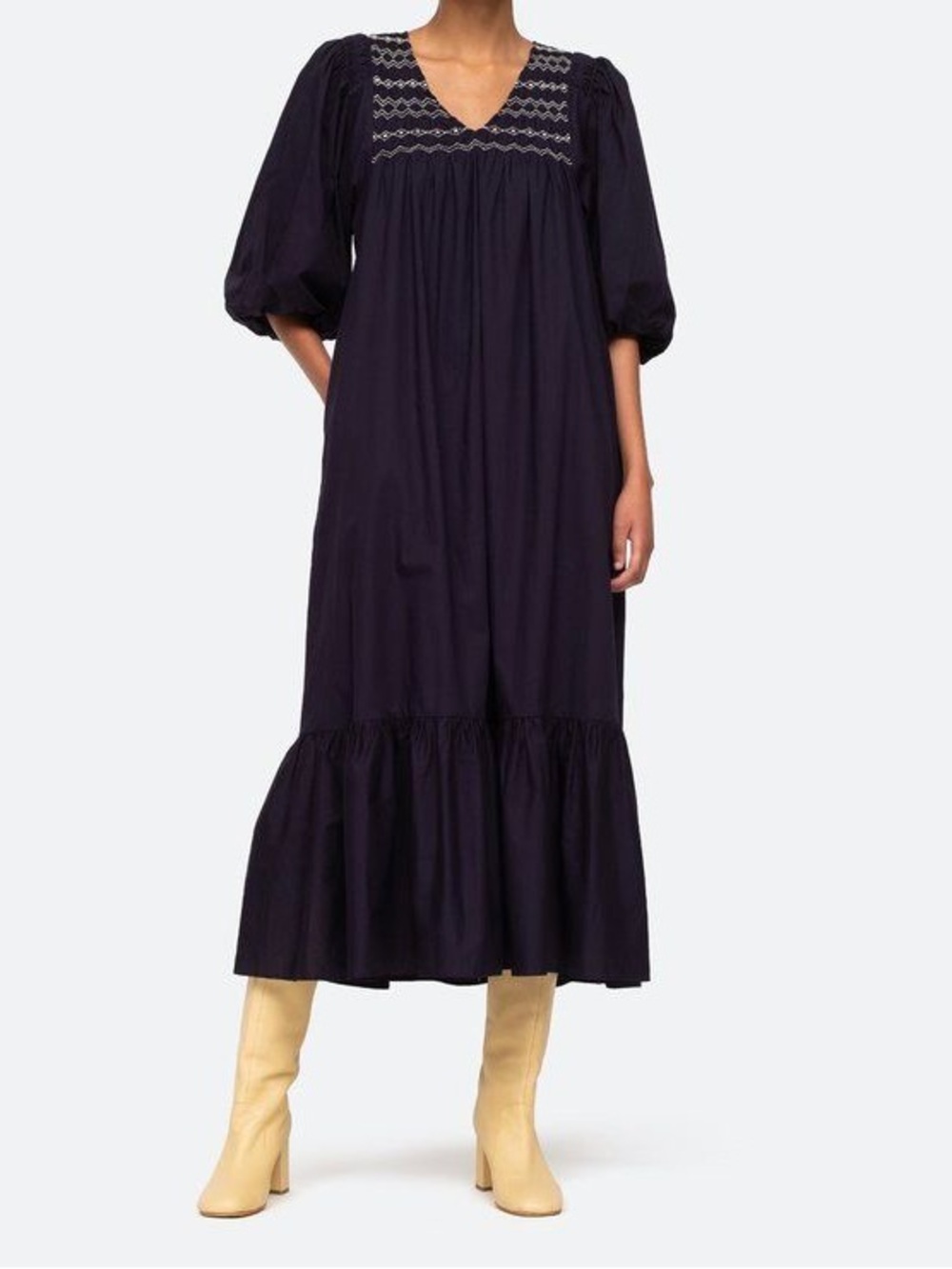 Sea New York Gladys Maxi Dress in Navy size S